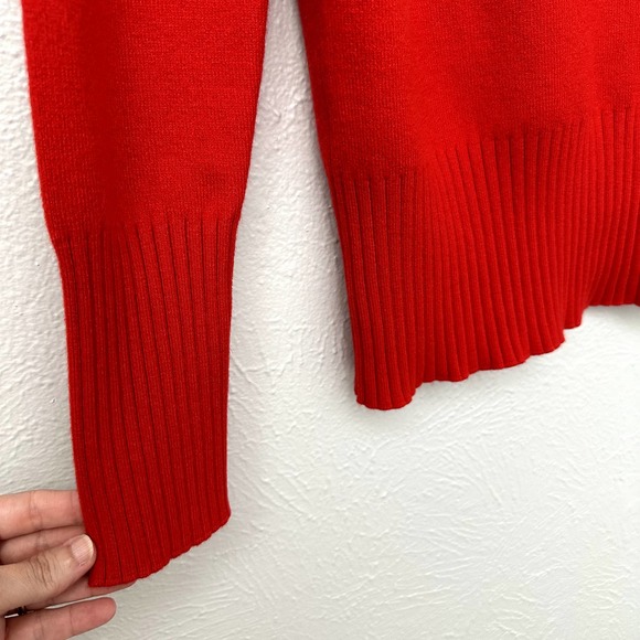 NWT French Connection Red  Roll Neck Jumper Sweater - Picture 3 of 9